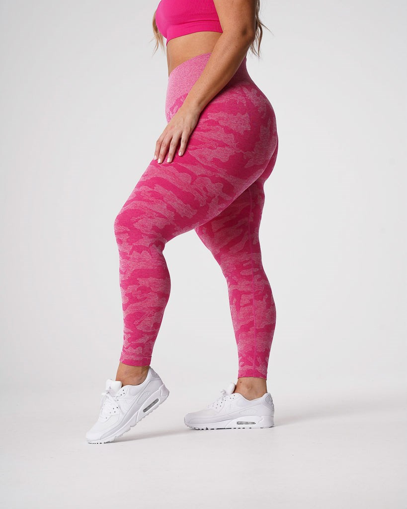 NVGTN Camo Seamless Leggings Fuchsie | ISBNL9078