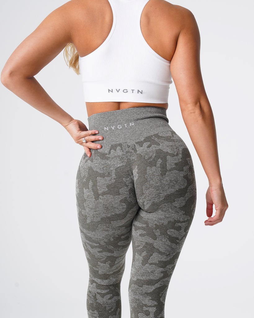 NVGTN Camo Seamless Leggings Hnědožlutý Zelene | GUWPO4652