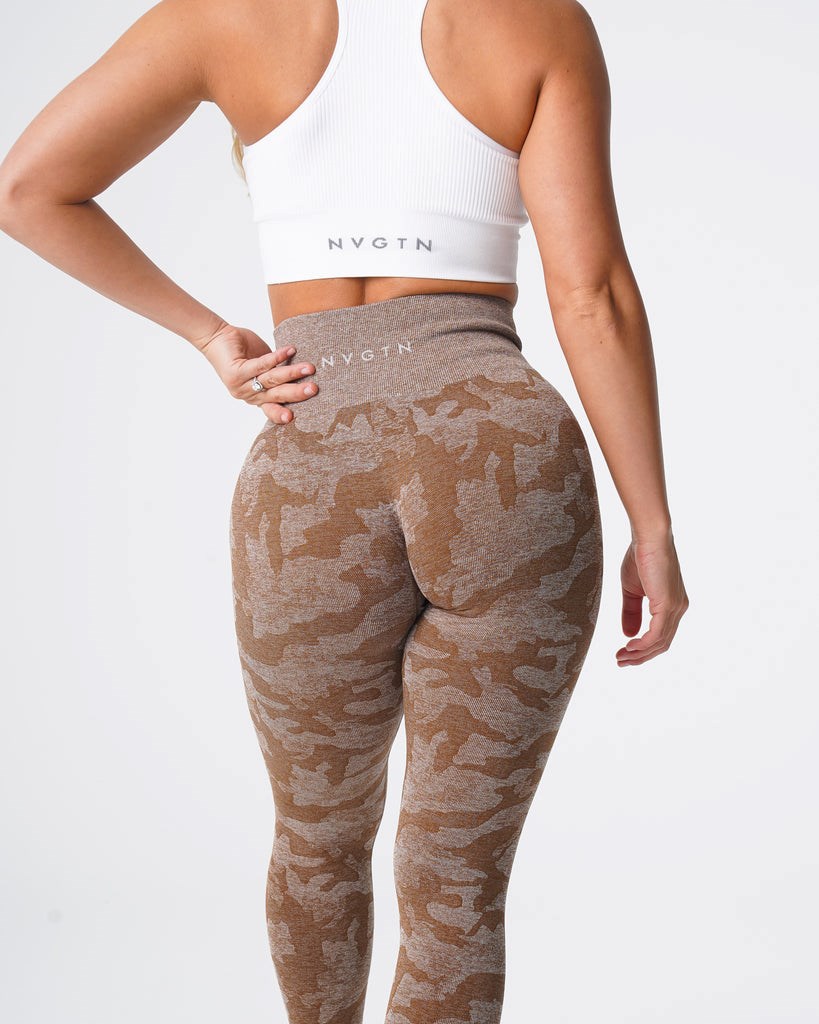 NVGTN Camo Seamless Leggings Mocha | NRTIO4620