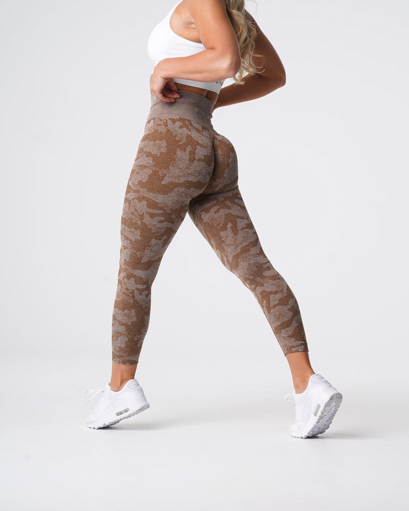 NVGTN Camo Seamless Leggings Mocha | NRTIO4620