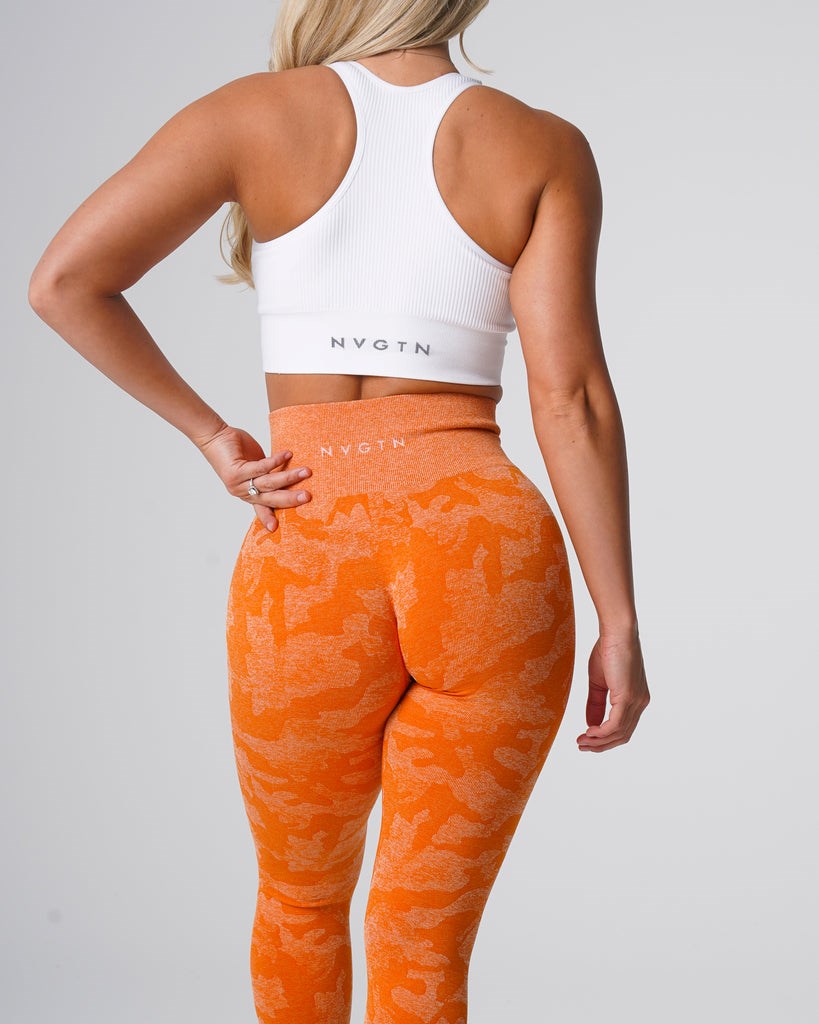 NVGTN Camo Seamless Leggings Oranžové | IYTNW0765