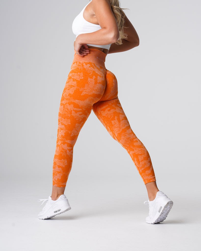 NVGTN Camo Seamless Leggings Oranžové | IYTNW0765