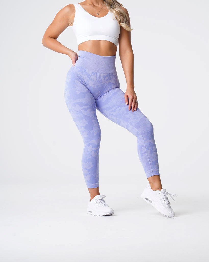 NVGTN Camo Seamless Leggings Periwinkle | OYGHS6970