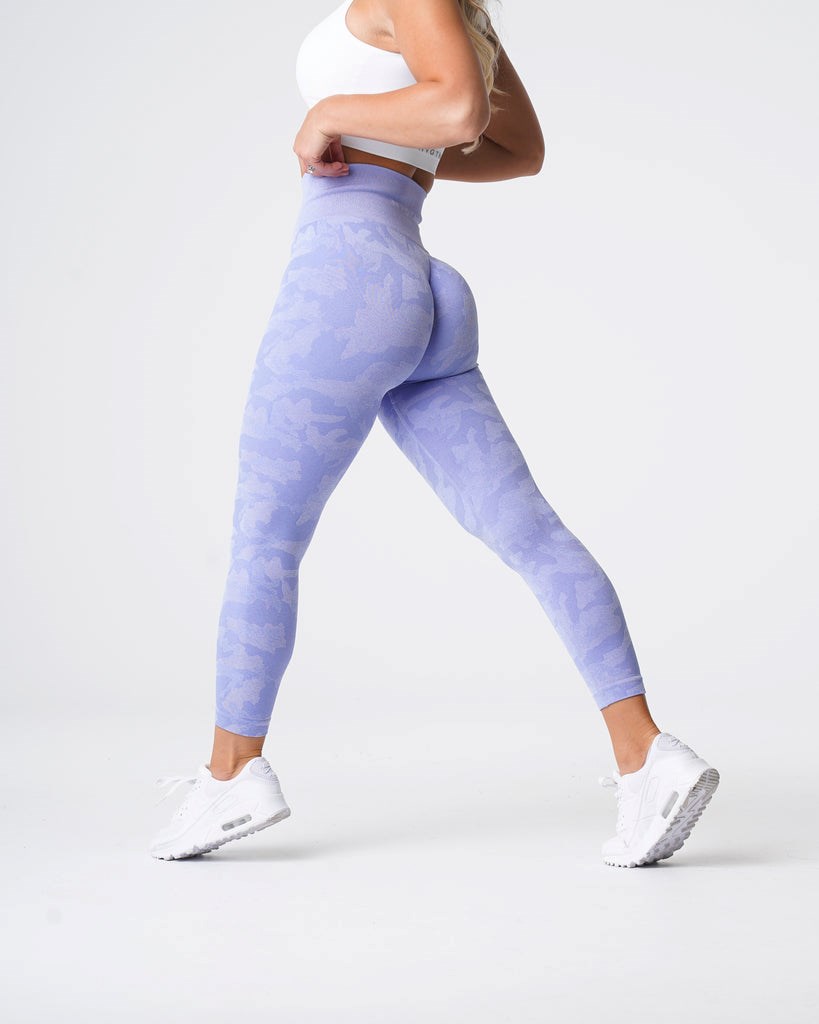 NVGTN Camo Seamless Leggings Periwinkle | OYGHS6970