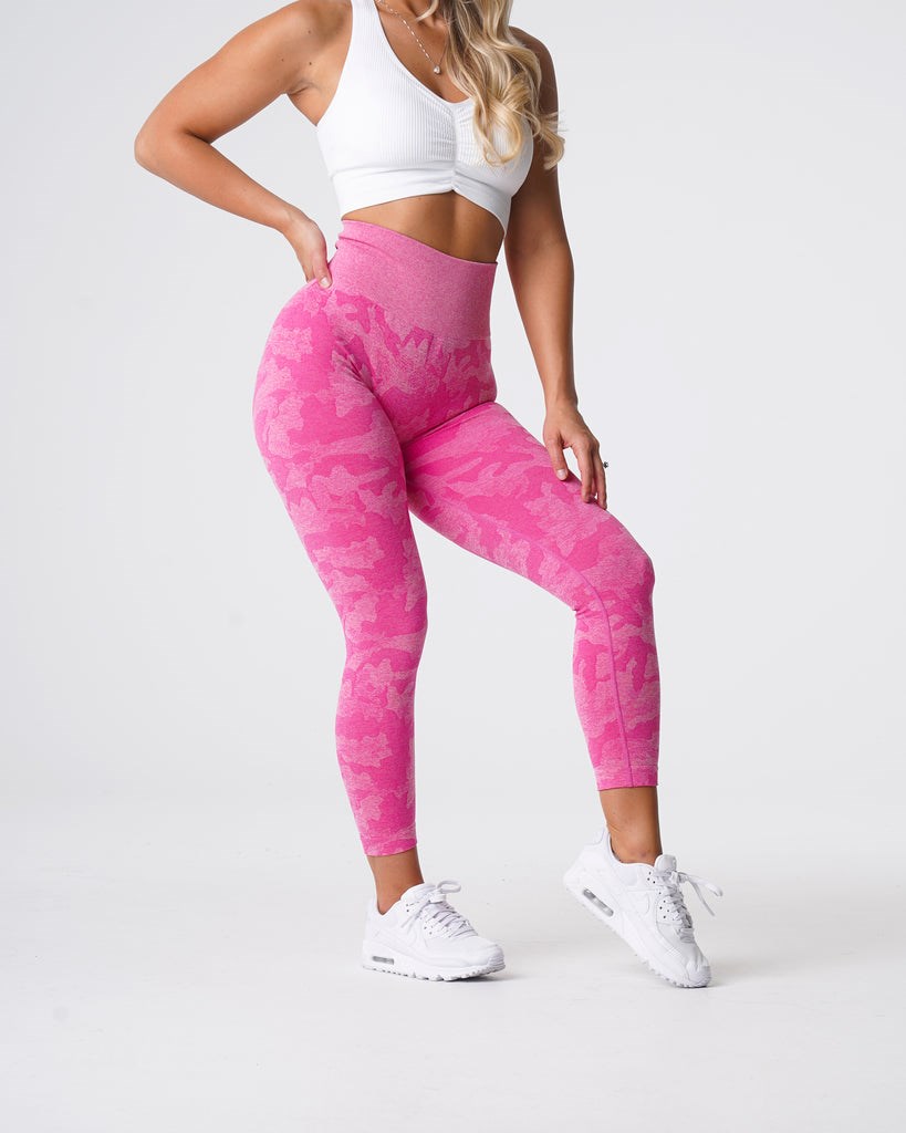 NVGTN Camo Seamless Leggings Růžové | LRYOP4608