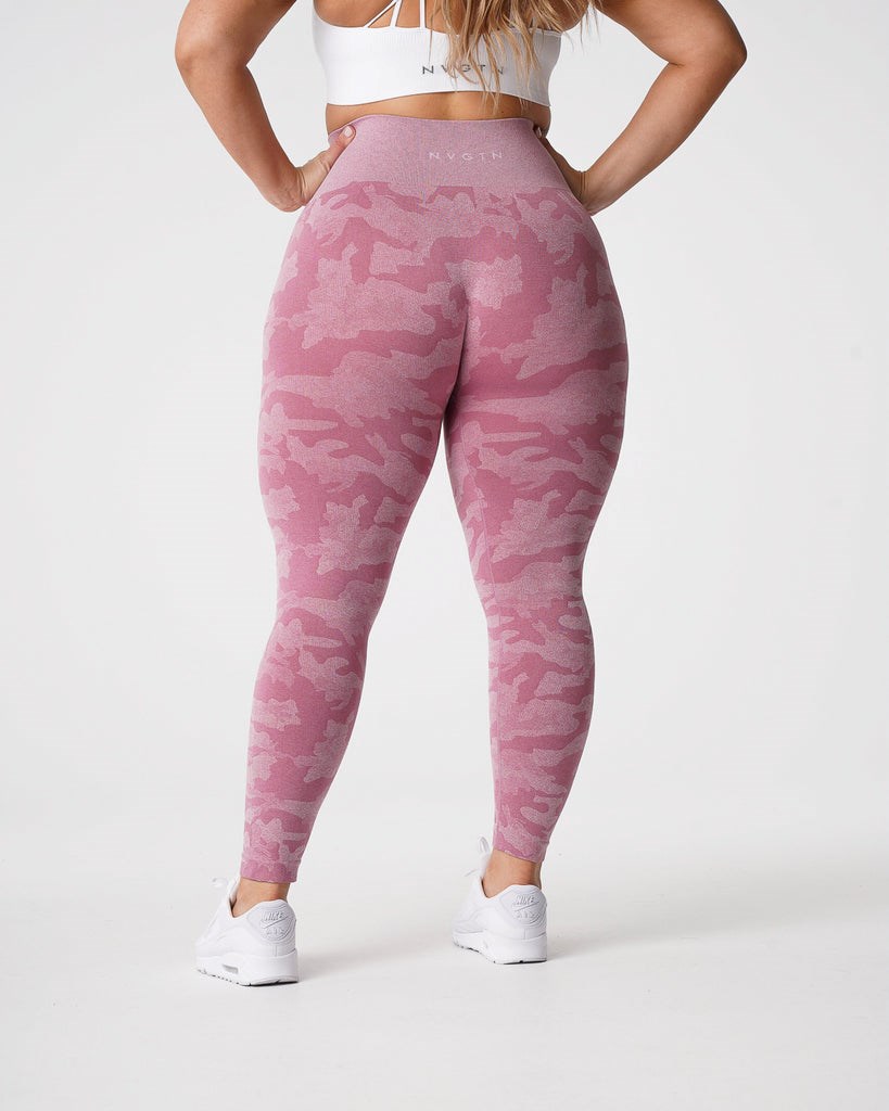 NVGTN Camo Seamless Leggings Růžové | YMNPX0187