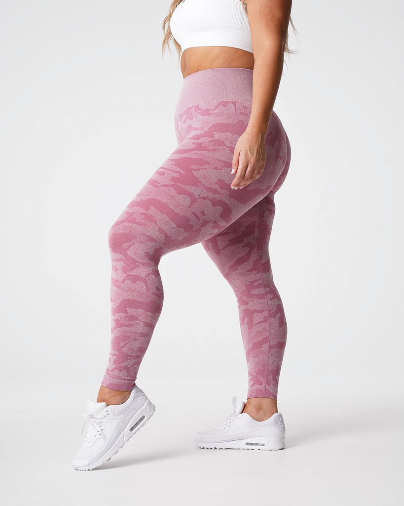 NVGTN Camo Seamless Leggings Růžové | YMNPX0187