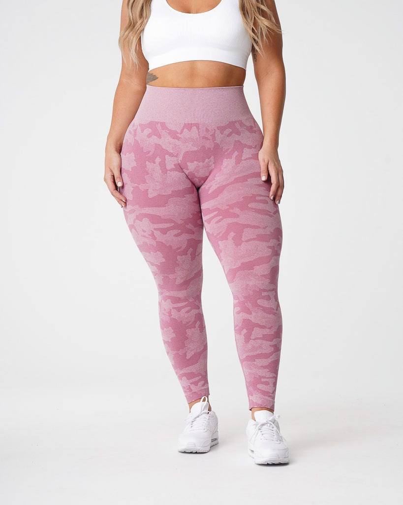 NVGTN Camo Seamless Leggings Růžové | YMNPX0187