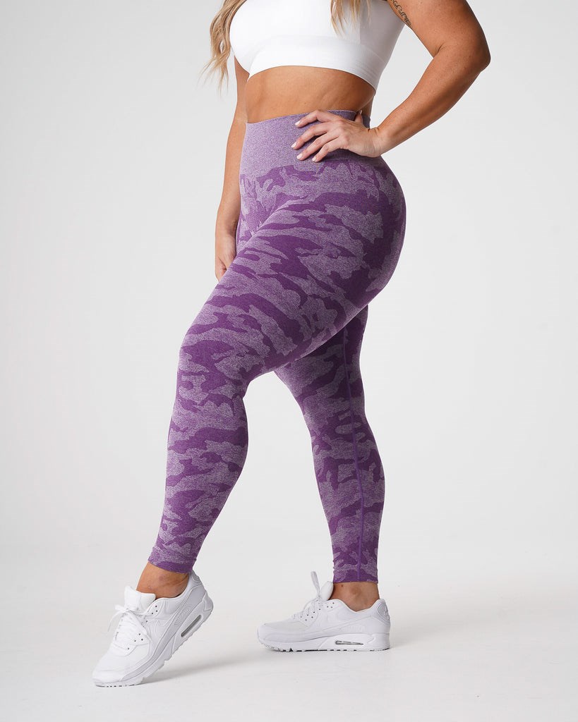 NVGTN Camo Seamless Leggings Violet | THDJO1956