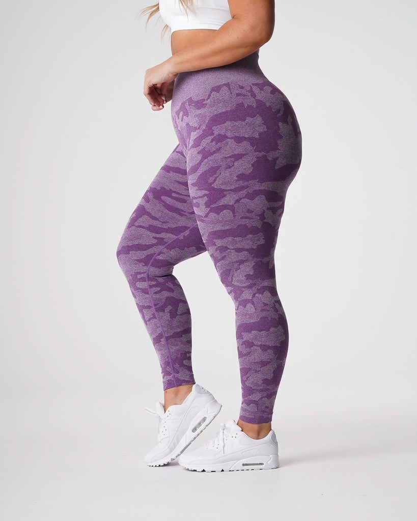 NVGTN Camo Seamless Leggings Violet | THDJO1956