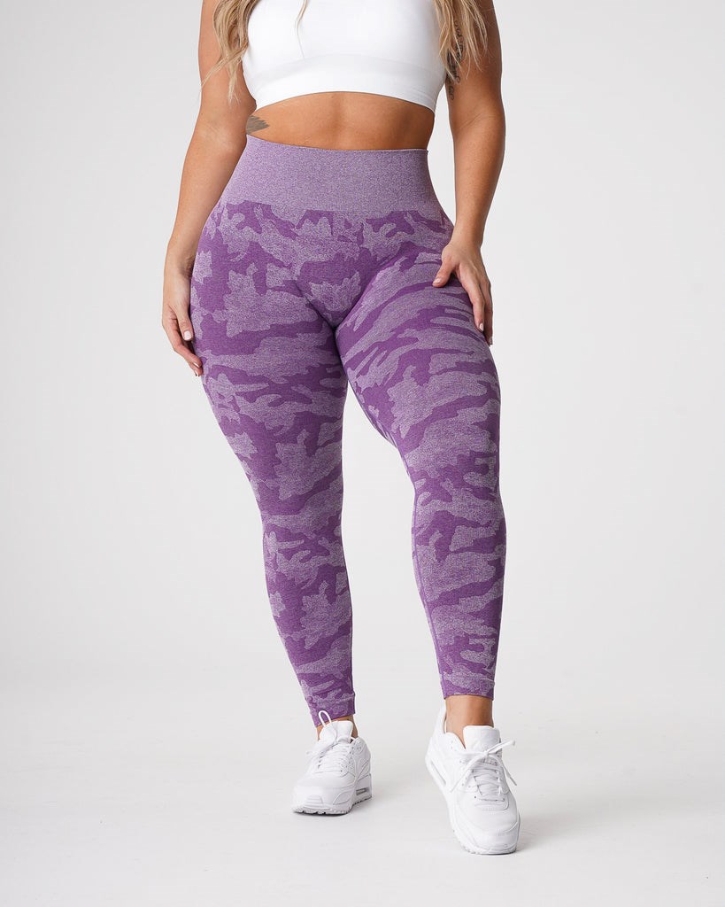 NVGTN Camo Seamless Leggings Violet | THDJO1956