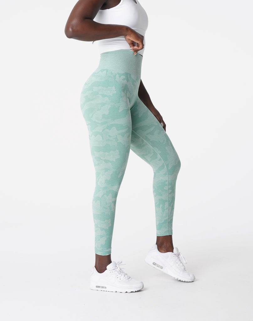 NVGTN Camo Seamless Leggings Zelene | GBCSR5946