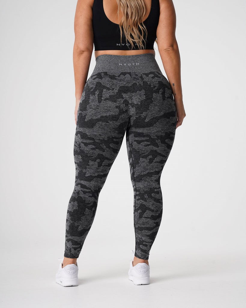 NVGTN Camo Seamless Leggings Černé | DYOFK2695