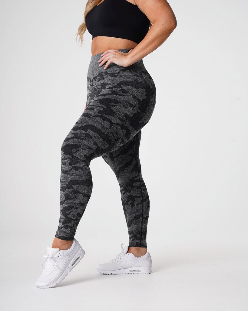 NVGTN Camo Seamless Leggings Černé | DYOFK2695