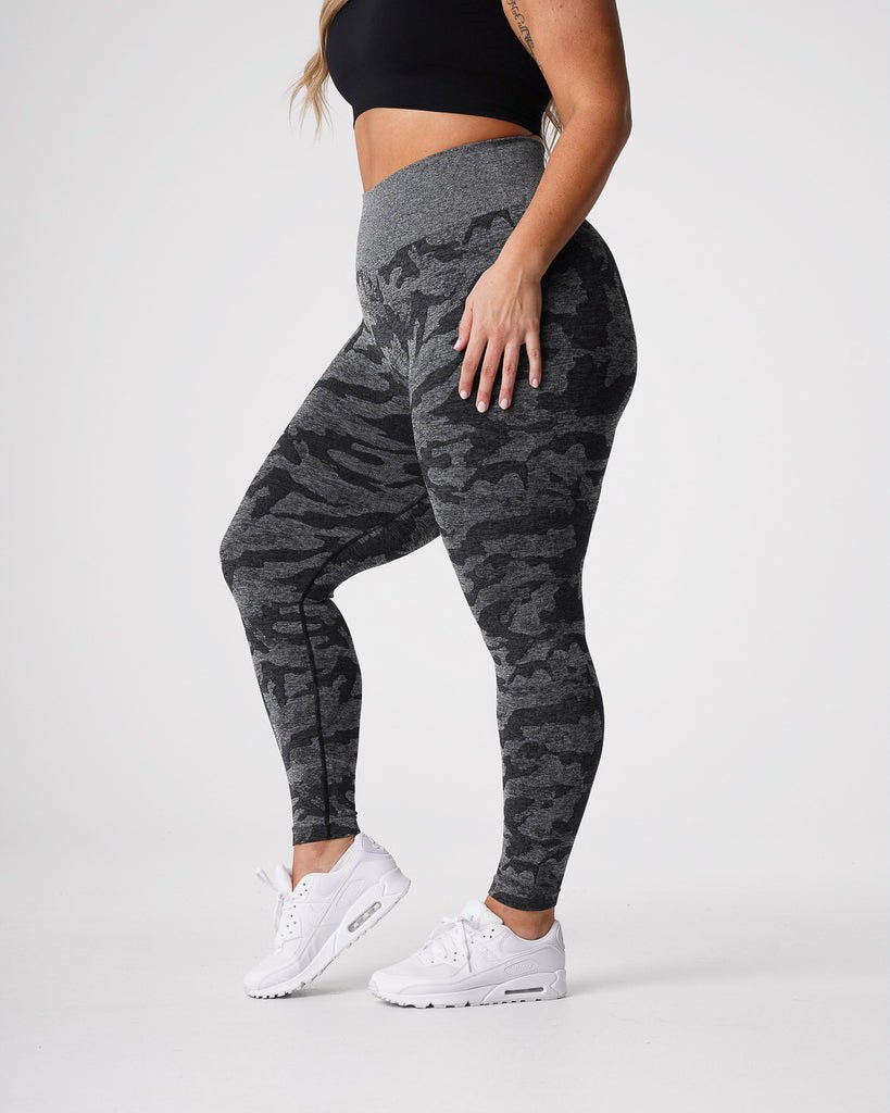 NVGTN Camo Seamless Leggings Černé | DYOFK2695