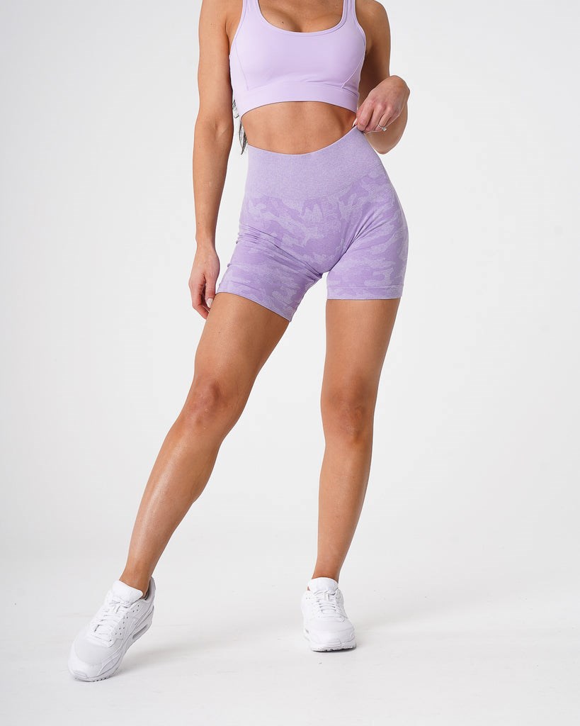 NVGTN Camo Seamless Shorts Lilac | KUJOG6953