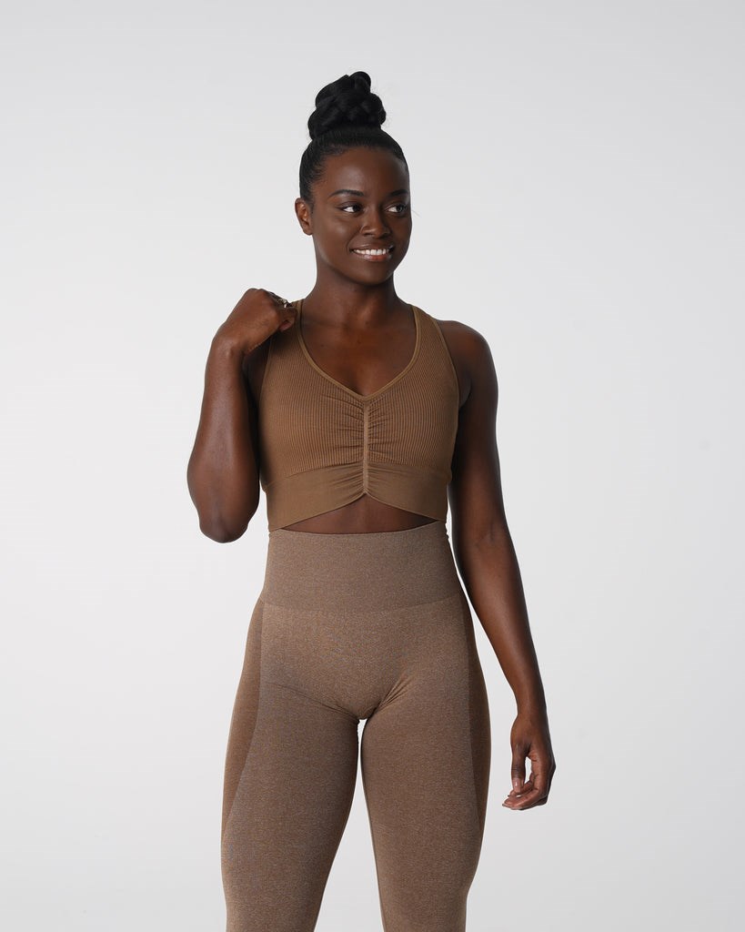 NVGTN Cinched Seamless Bra Mocha | IUCEF3509