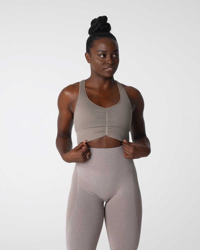 NVGTN Cinched Seamless Bra Taupe | ZVAWY4397