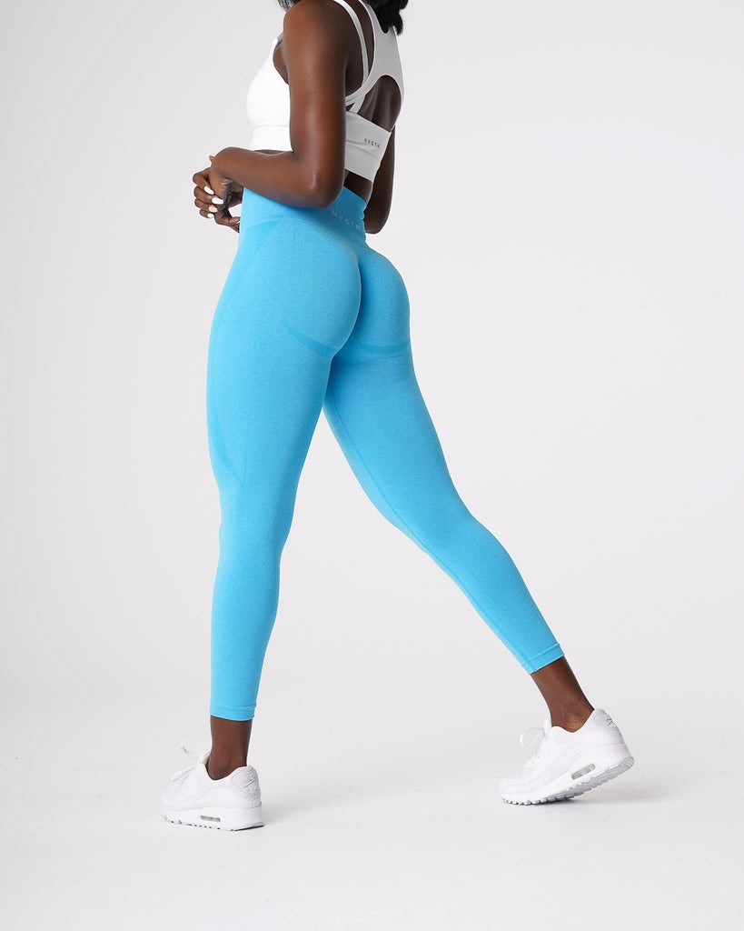 NVGTN Contour Seamless Leggings Aqua | CSDVM8576