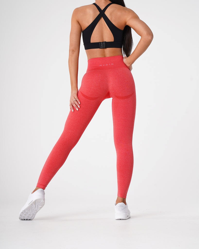 NVGTN Contour Seamless Leggings Candy Apple | EXPHW8764