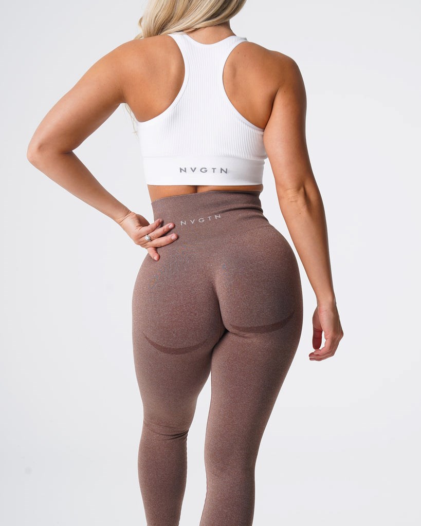 NVGTN Contour Seamless Leggings Cocoa | LKWRI4720