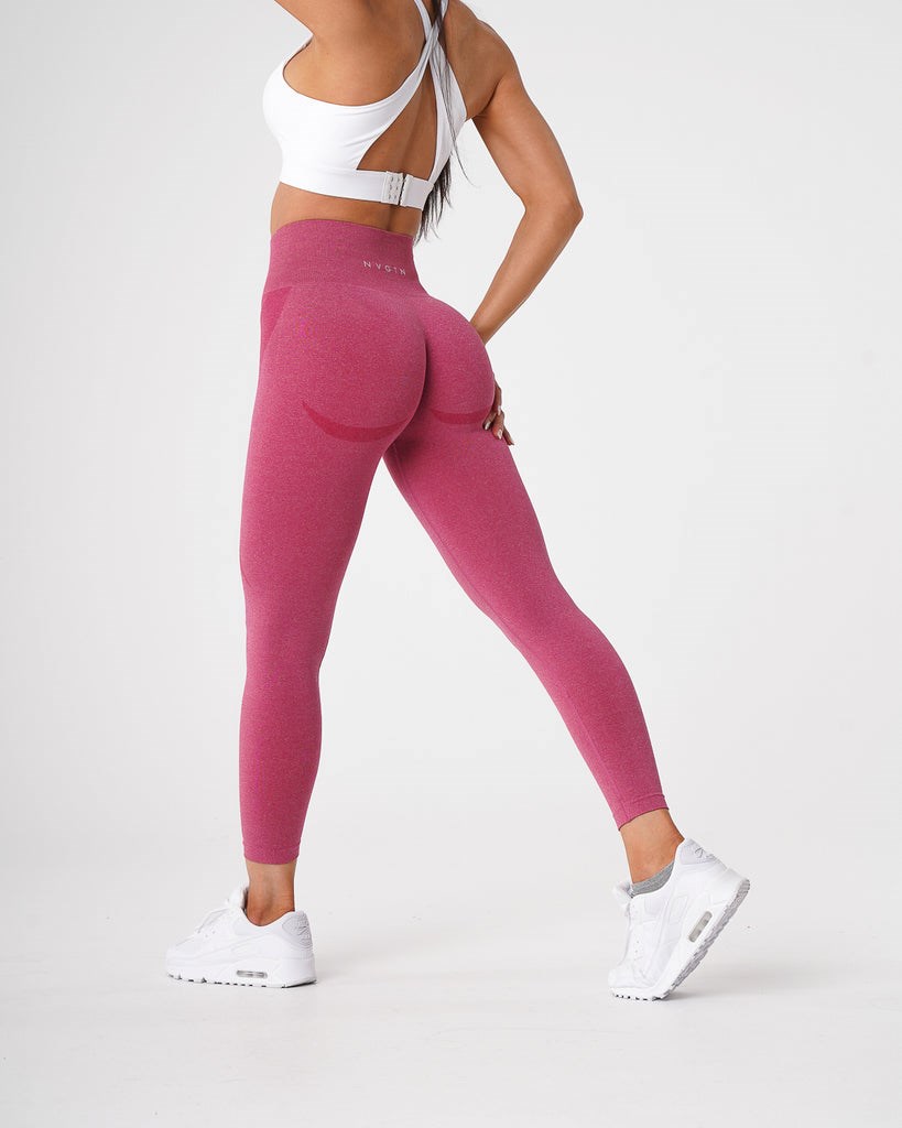 NVGTN Contour Seamless Leggings Crimson | IRSDU5602