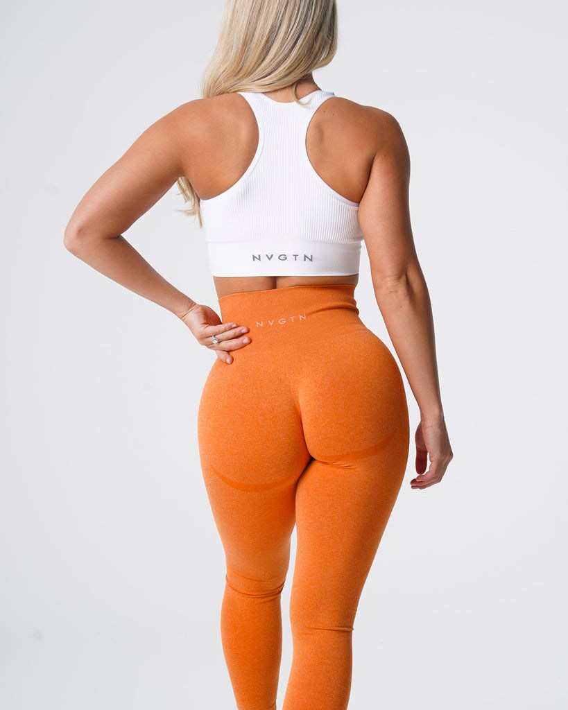 NVGTN Contour Seamless Leggings Oranžové | WZLNJ7524