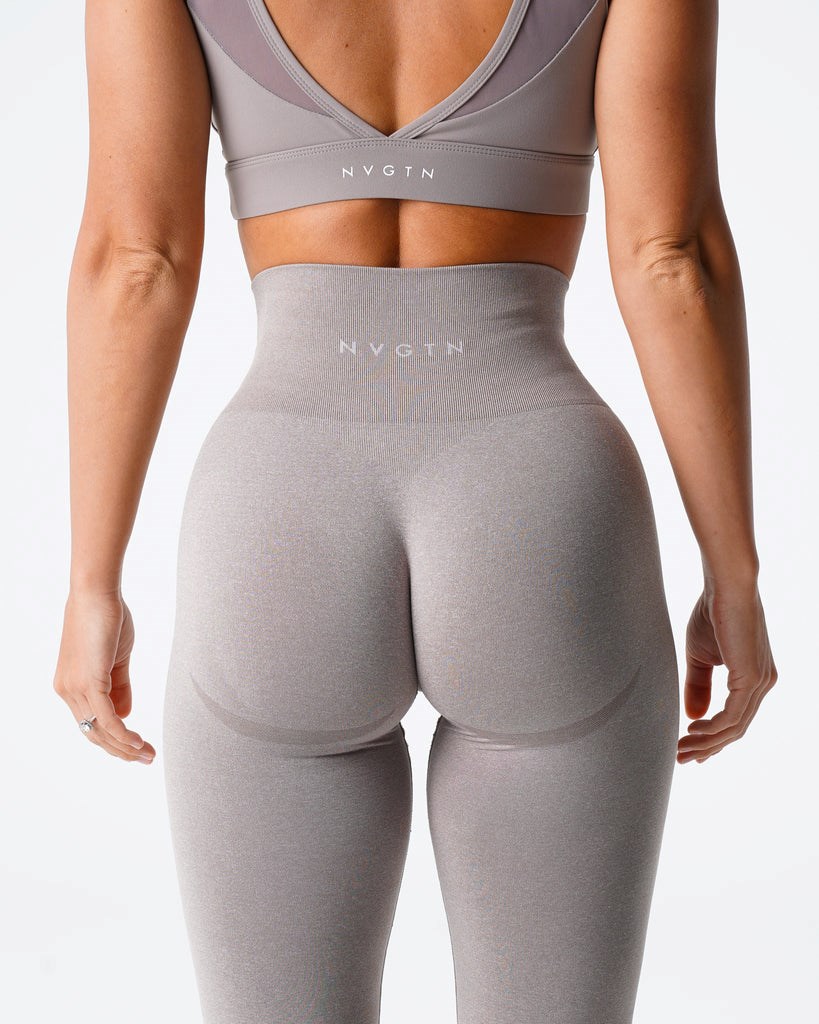 NVGTN Contour Seamless Leggings Taupe | PHXUN3948