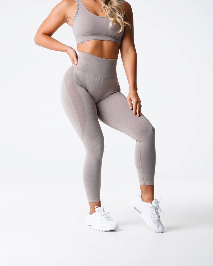 NVGTN Contour Seamless Leggings Taupe | PHXUN3948