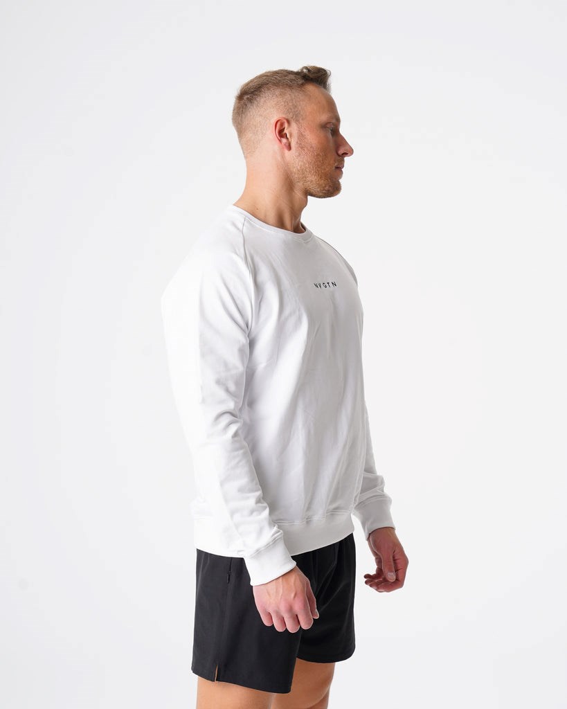 NVGTN Crew Neck Sweatshirt Bílé | LFYRE1095