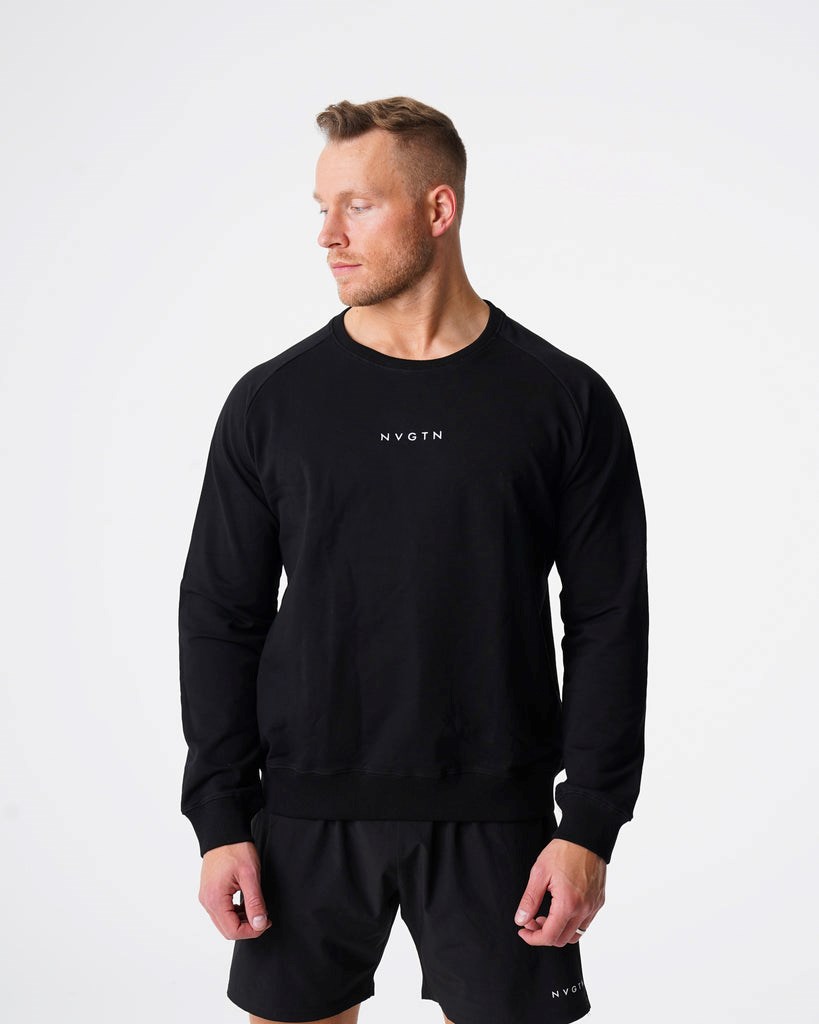 NVGTN Crew Neck Sweatshirt Černé | SHTFG2354