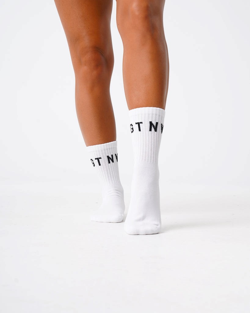 NVGTN Crew Socks Bílé | UNLOF0619