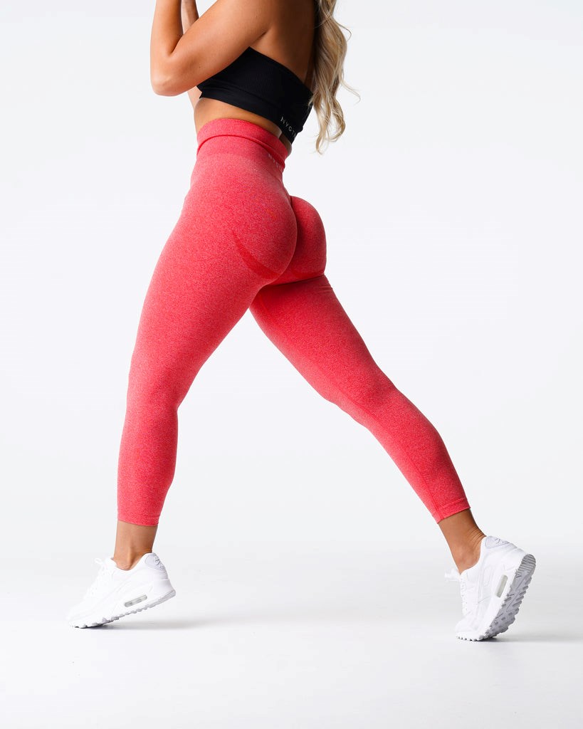 NVGTN Curve Seamless Leggings Candy Apple | DJVFS4231