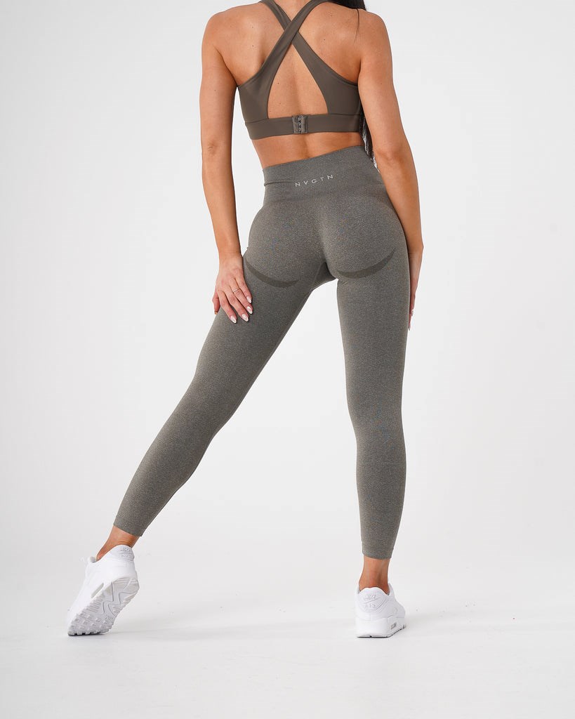 NVGTN Curve Seamless Leggings Hnědožlutý Zelene | IPTVM8654