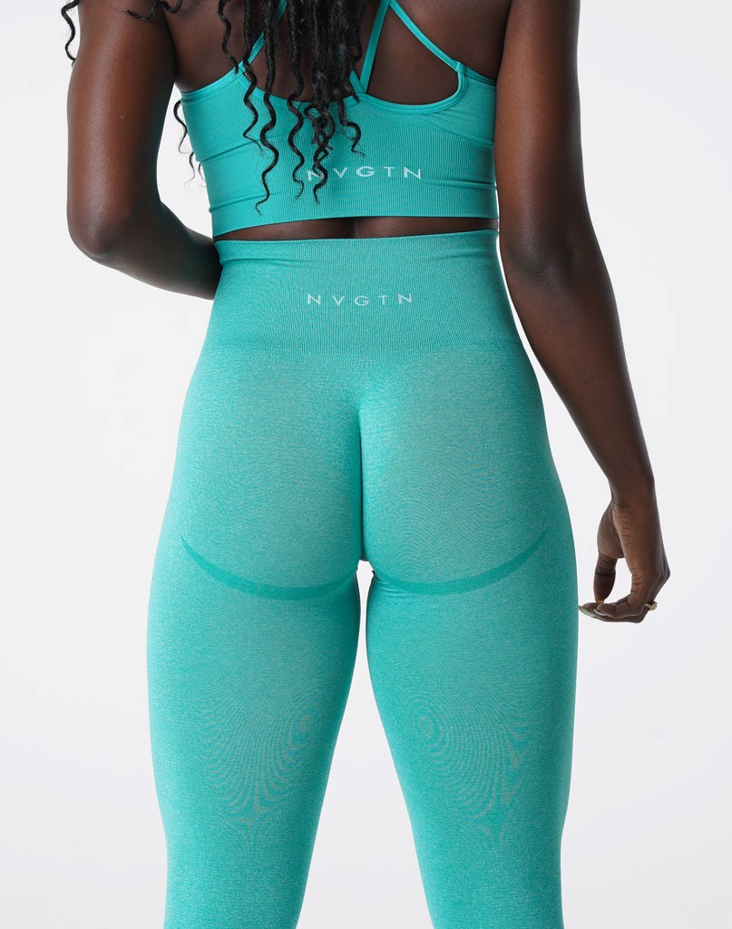 NVGTN Curve Seamless Leggings Tyrkysové | YCGNM0897