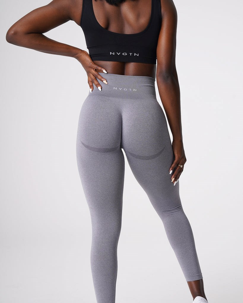 NVGTN Curve Seamless Leggings Šedé | VYOUL8235