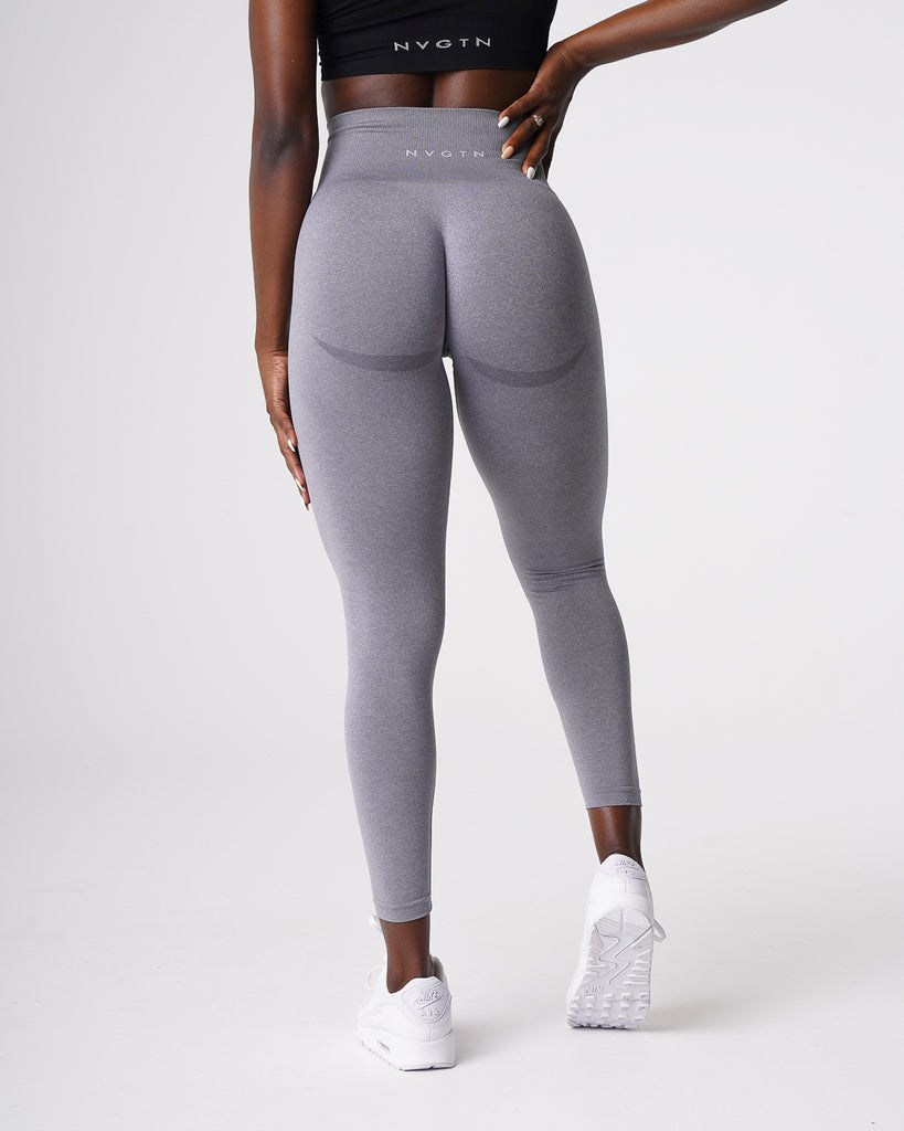 NVGTN Curve Seamless Leggings Šedé | VYOUL8235