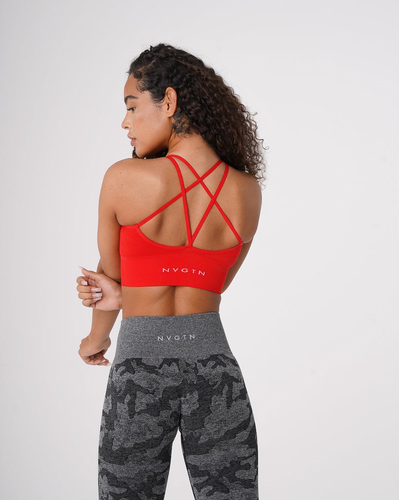 NVGTN Flourish Seamless Bra Scarlet | XEABI9723