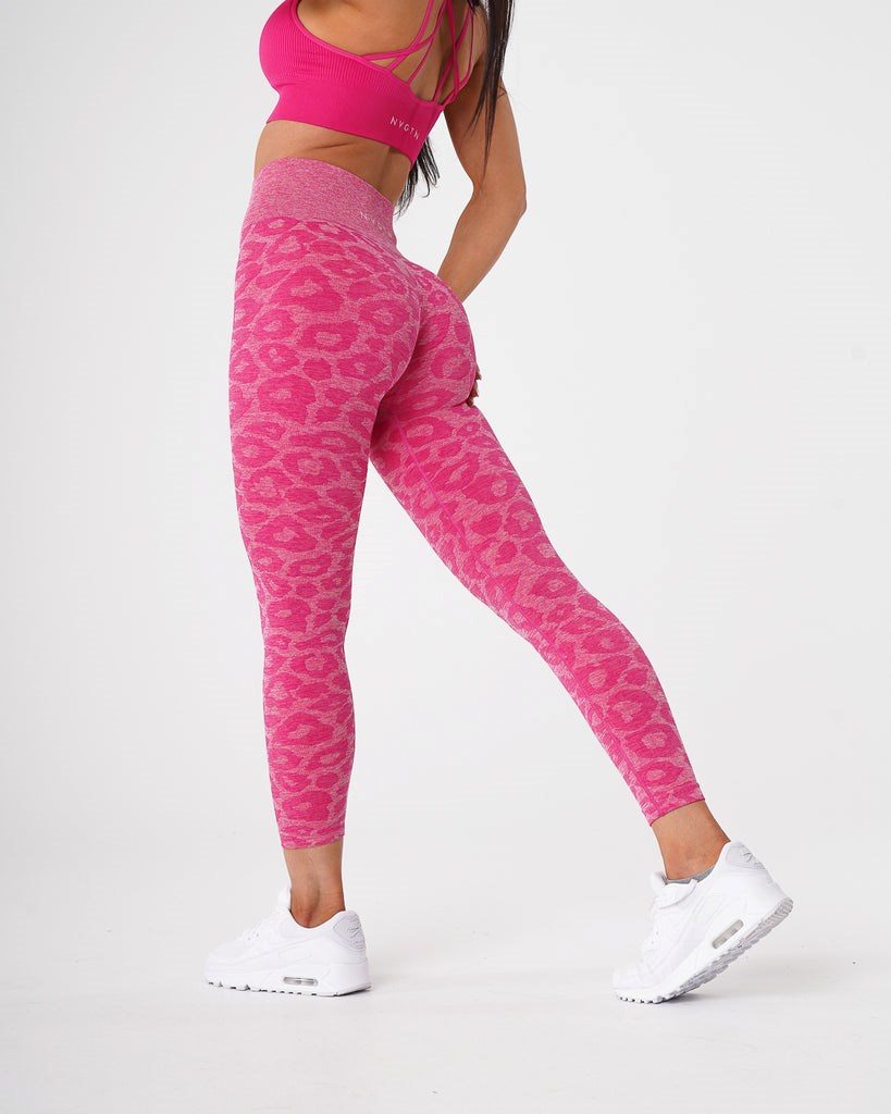 NVGTN Leopard Seamless Leggings Fuchsie | WAGER8605