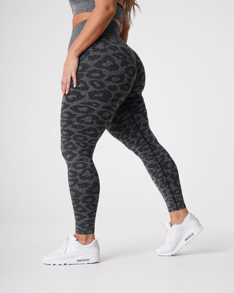 NVGTN Leopard Seamless Leggings Černé | LMQSX9562