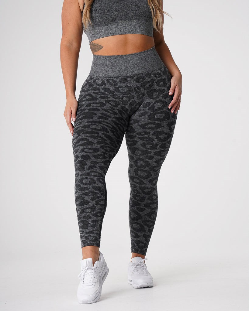 NVGTN Leopard Seamless Leggings Černé | LMQSX9562