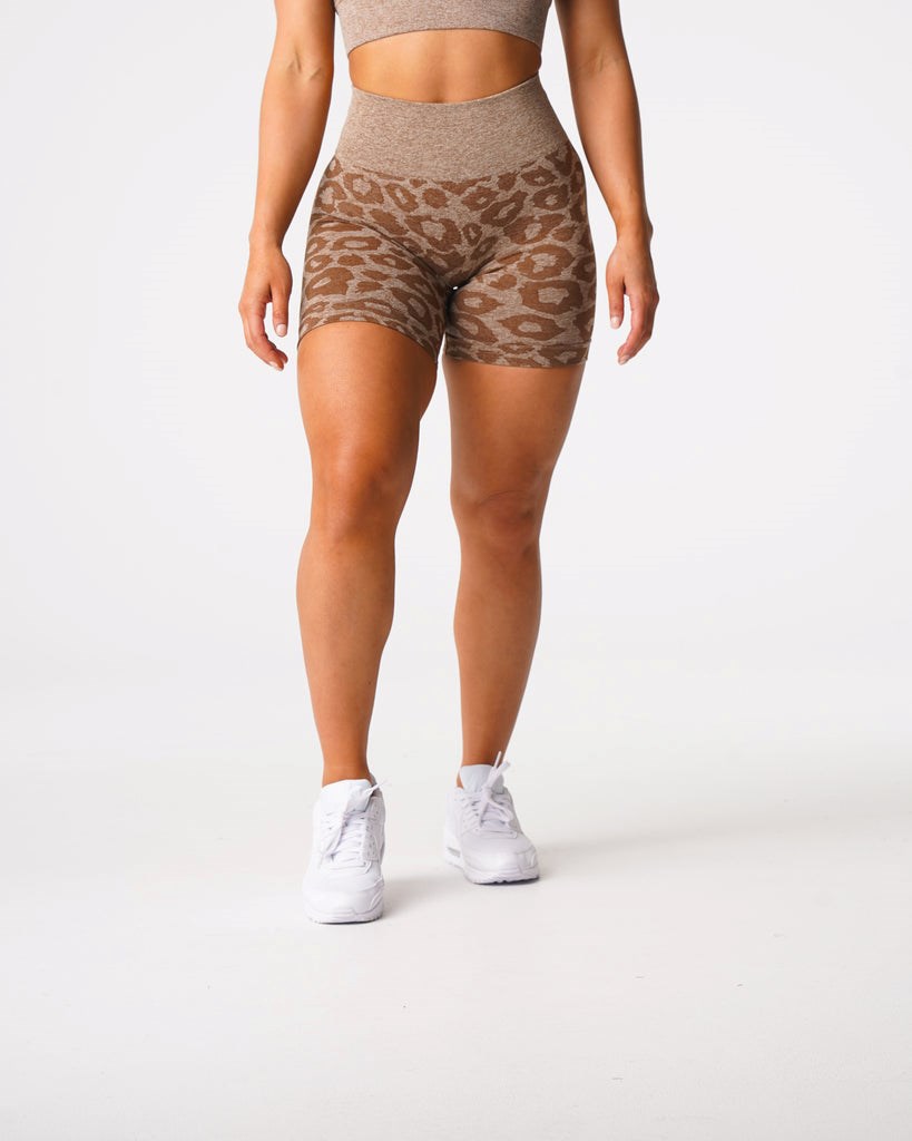 NVGTN Leopard Seamless Shorts Mocha | MCLPW2570