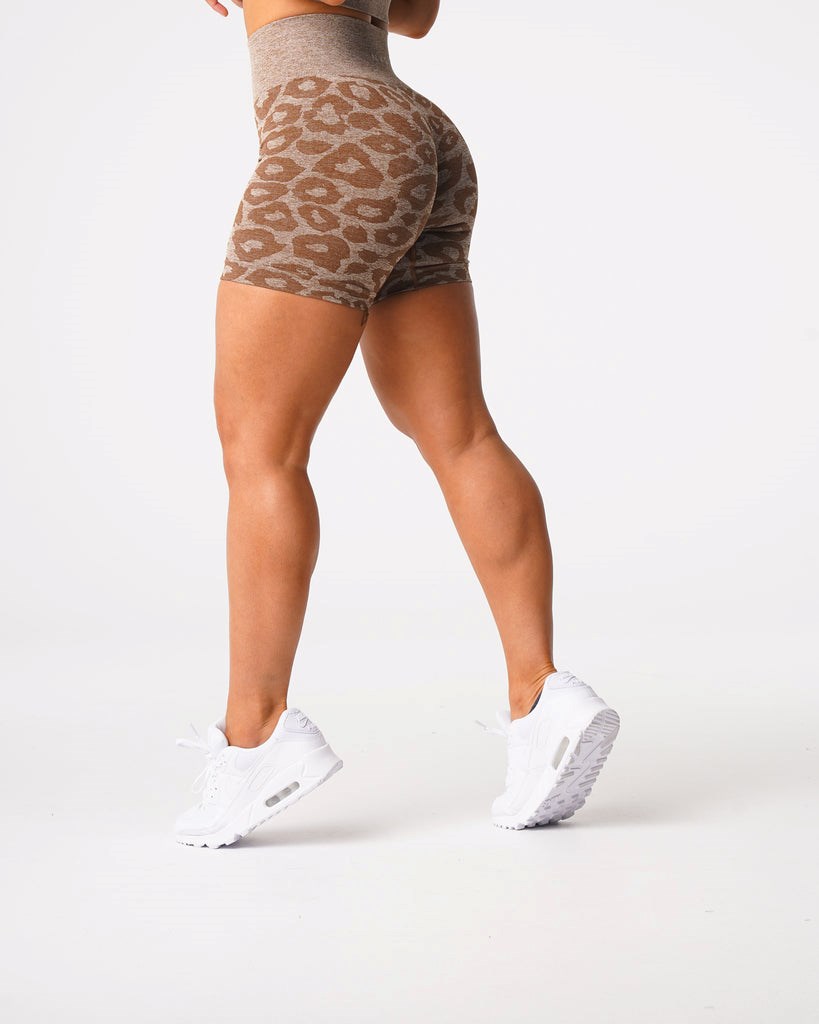 NVGTN Leopard Seamless Shorts Mocha | MCLPW2570