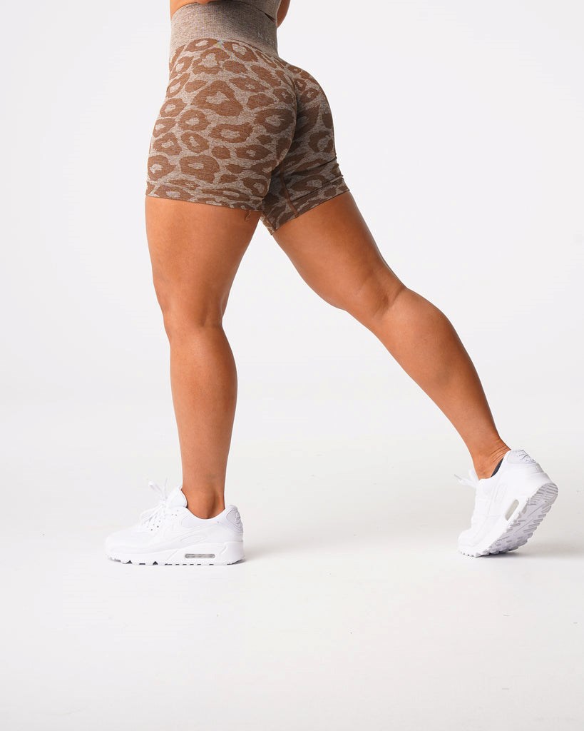 NVGTN Leopard Seamless Shorts Mocha | MCLPW2570