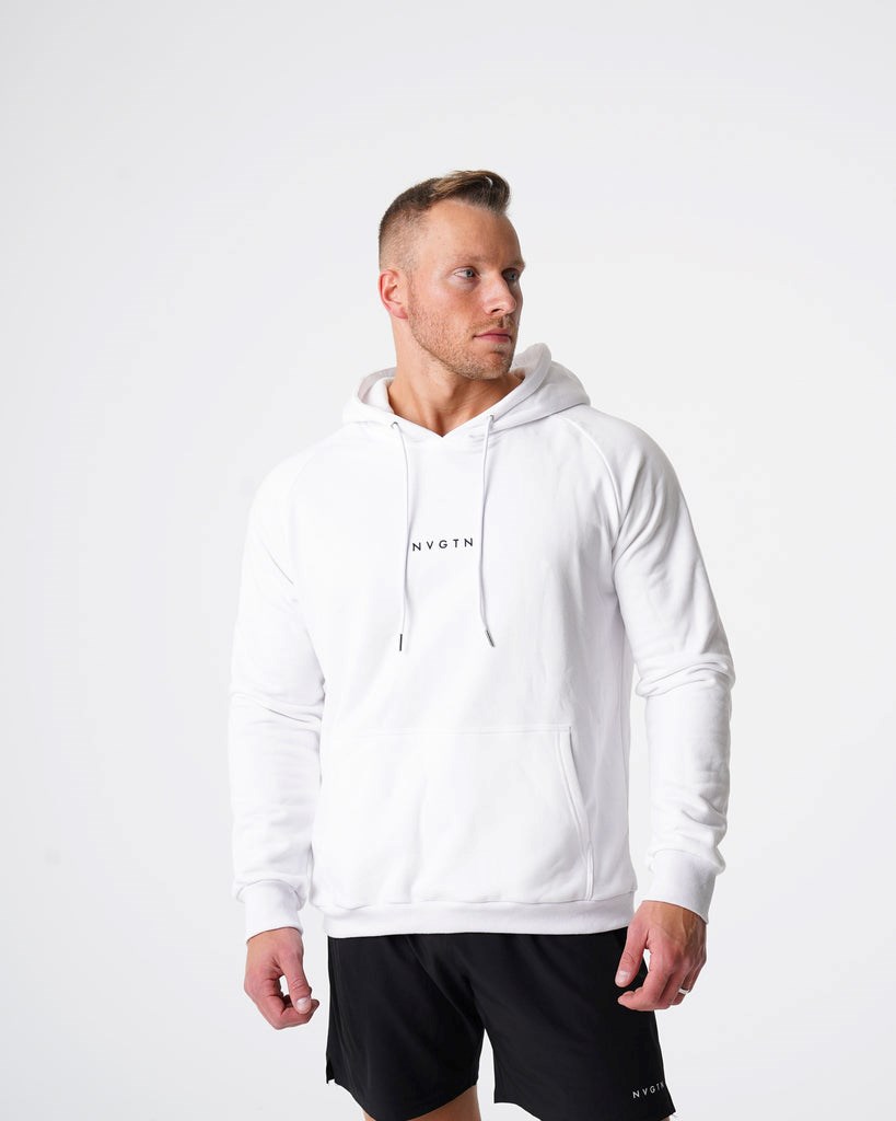 NVGTN Lounge Hoodie Bílé | KTBJW7085