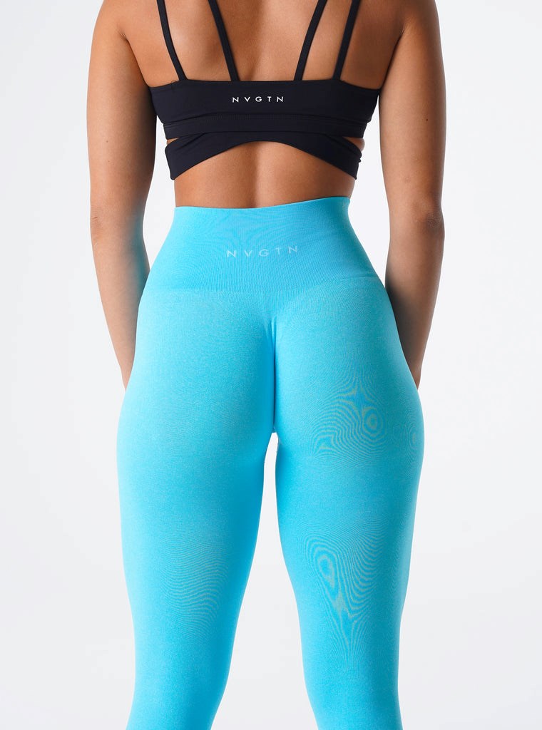 NVGTN NV Seamless Leggings Aqua | LMKUE8125