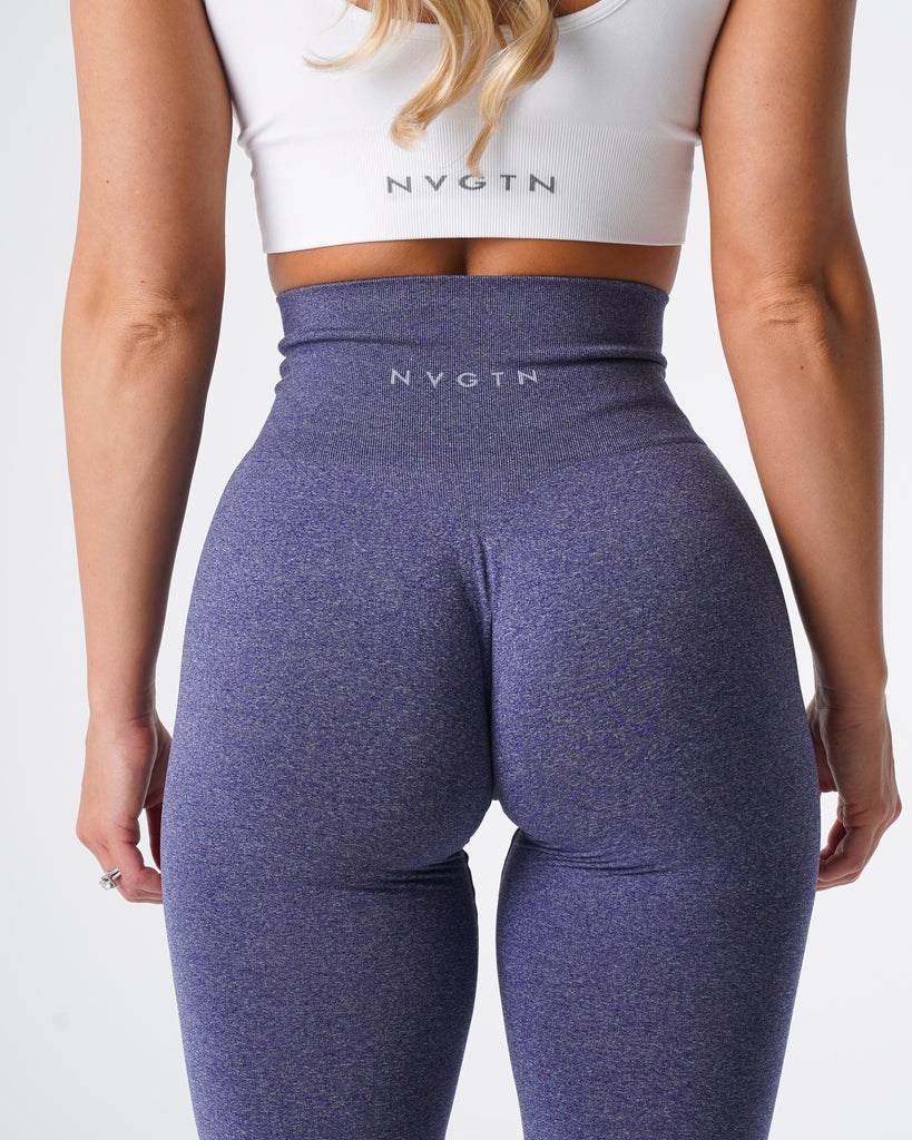 NVGTN NV Seamless Leggings Indigo | LQCMU5823