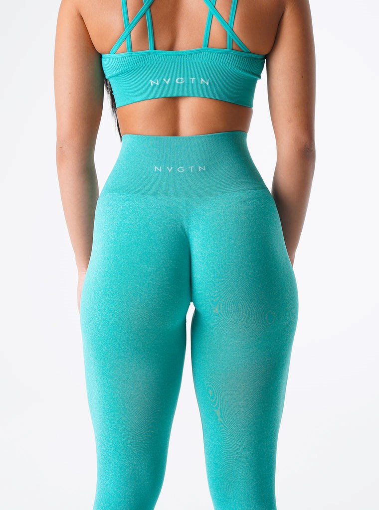 NVGTN NV Seamless Leggings Tyrkysové | FKDYQ7862