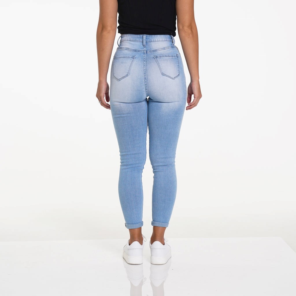 NVGTN Navishape Ripped Jeans Světle Blankyt Světle Modré | YPTFK0786