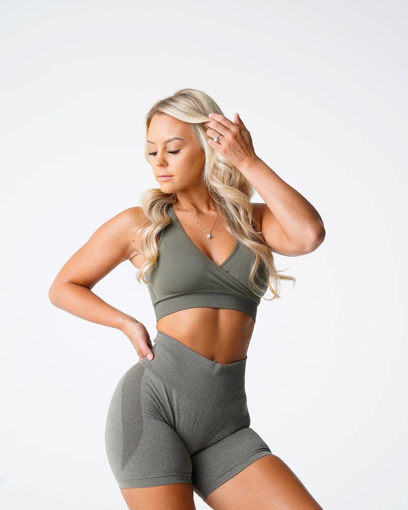 NVGTN Pursuit Seamless Bra Hnědožlutý Zelene | CYLRO3027